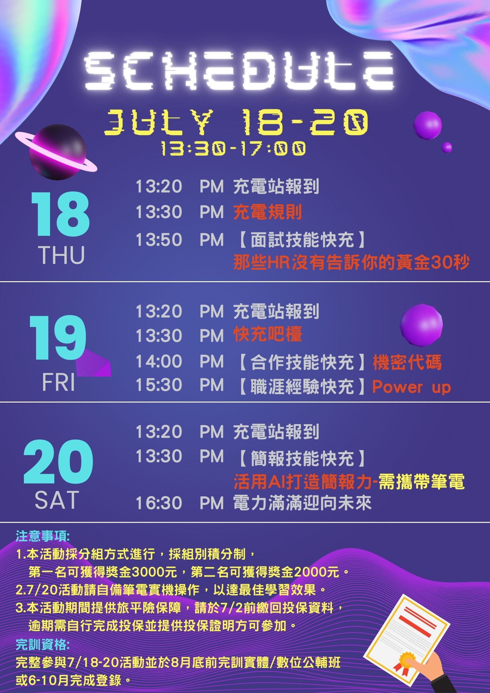 職涯快充站流程表 職涯快充站流程表